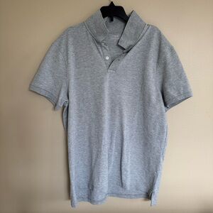 J CREW GREY SHIRT Flex Pique Polo Size large